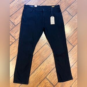 Across the Pond jeans pants Men's 42x30 Black stretch Straight Signature NWT